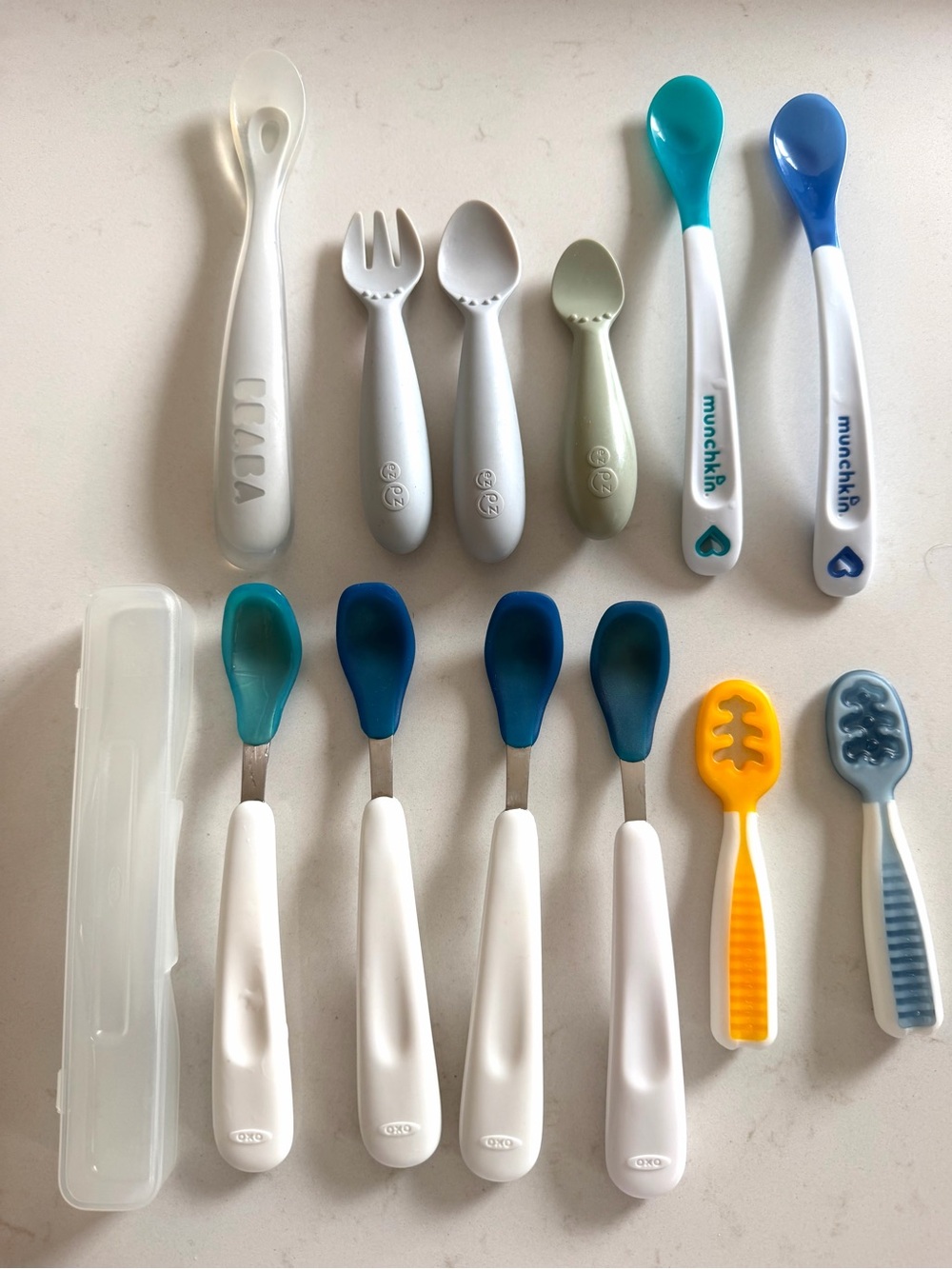 12-Piece Toddler Feeding Utensil Bundle + Storage Case